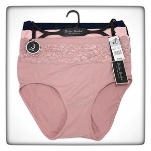 Delta Burke Intimates 3-Pack Panties Size 7 Large NWT